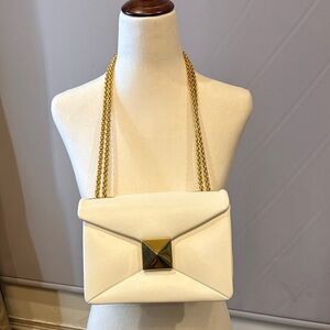 Valentino Elegant White and Gold Women's Bag